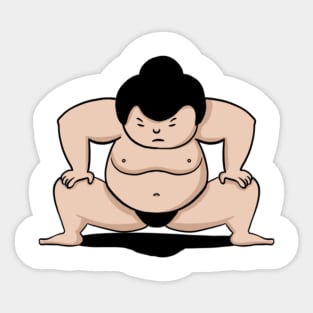 Mighty Showdown: Cartoon Sumo Wrestler Sticker